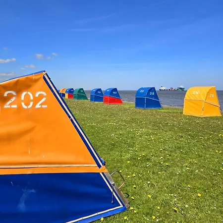 4 Personen Mit Zwei Duschen Und Toiletten In Zweiter Reihe Zum Deich In *
